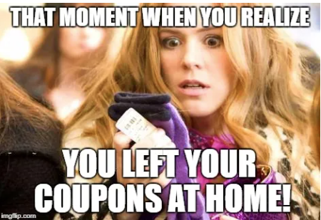 A person looking at a coupon<br><br>Description automatically generated